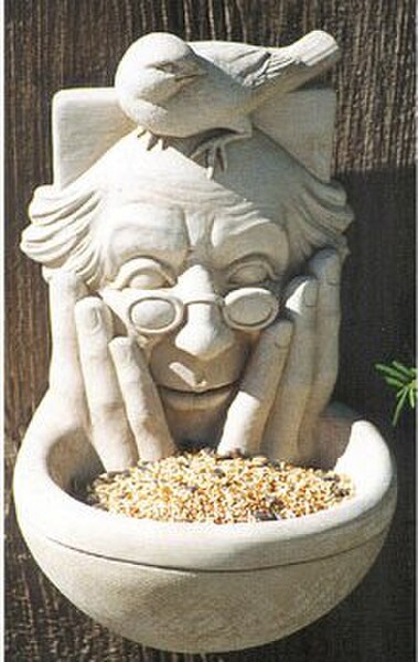 Birdwatcher Man Sculptural Birdfeeder by Artist Carruth